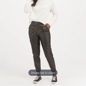 Spanx leather like joggers NWOT